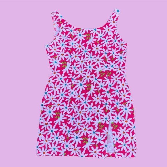 VINTAGE 90s MOD TWEE FLORAL DRESS - Picture 2 of 4